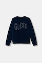 Детская хлопковая кофта Guess без капюшона тёмно-синий L5BQ02.KAD74.9BYA