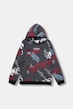 Детская хлопковая кофта Guess с капюшоном серый L5BQ04.KAD74.9BYA