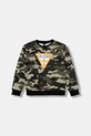 Guess bluza bawełniana dziecięca wzorzyste zielony L5BQ05.KAD74.9BYA