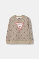 Детская хлопковая кофта Guess узор бежевый N5BQ05.KAD74.9BYA