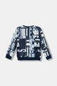 Guess bluza bawełniana dziecięca N5BQ05.KAD74.9BYA niebieski AW25