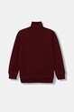 United Colors of Benetton bluza bawełniana dziecięca 3J68C501B.G.Season.9BYA bordowy AW25
