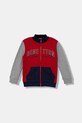 United Colors of Benetton bluza bawełniana dziecięca nadruk czerwony 3J70G503X.P.seasonal