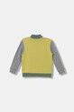 United Colors of Benetton bluza bawełniana dziecięca 3J70G503X.P.seasonal zielony AW25