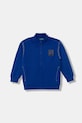 Детски памучен суичър United Colors of Benetton 3NBMG5042.P.seasonal син AW25