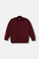 United Colors of Benetton hanorac de bumbac pentru copii 3NBMG5042.P.seasonal burgundia AW25