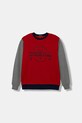 United Colors of Benetton hanorac de bumbac pentru copii print rosu 3J68C10PZ.G.seasonal