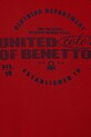 Băieți United Colors of Benetton hanorac de bumbac pentru copii 3J68C10PZ.G.seasonal rosu