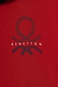 Băieți United Colors of Benetton hanorac de bumbac pentru copii 3J68C204V.G.seasonal rosu