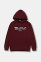 Dětská bavlněná mikina United Colors of Benetton s kapucí burgundské 3J68C204V.G.seasonal