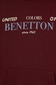 CHLAPEC Dětská bavlněná mikina United Colors of Benetton 3J68C204V.G.seasonal burgundské