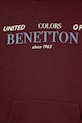 CHLAPEC Dětská bavlněná mikina United Colors of Benetton 3J68C204V.G.seasonal burgundské