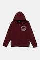 United Colors of Benetton bluza bawełniana dziecięca z kapturem bordowy 3J68C505C.G.seasonal