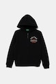 United Colors of Benetton bluza bawełniana dziecięca z kapturem czarny 3J68C505C.G.seasonal