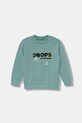 United Colors of Benetton hanorac de bumbac pentru copii print turcoaz 3J68G10KN.P.seasonal