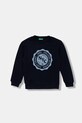 Dětská bavlněná mikina United Colors of Benetton bez kapuce námořnická modř 3J68G10KN.P.seasonal