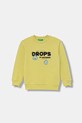 United Colors of Benetton hanorac de bumbac pentru copii print verde 3J68G10KN.P.seasonal