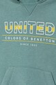 Αγορίστικα Παιδική βαμβακερή μπλούζα United Colors of Benetton 3J68G2014.P.seasonal τιρκουάζ