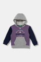 United Colors of Benetton bluza bawełniana dziecięca nadruk fioletowy 3J68G2014.P.seasonal
