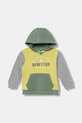 United Colors of Benetton hanorac de bumbac pentru copii print verde 3J68G2014.P.seasonal