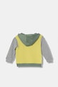 United Colors of Benetton hanorac de bumbac pentru copii 3J68G2014.P.seasonal verde AW25