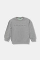 Dětská bavlněná mikina United Colors of Benetton bez kapuce šedá 3J70G10JY.P.seasonal