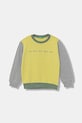 United Colors of Benetton hanorac de bumbac pentru copii print galben 3J70G10JY.P.seasonal