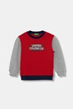 Dětská bavlněná mikina United Colors of Benetton bez kapuce červená 3J70G10JY.P.seasonal