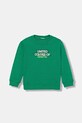 United Colors of Benetton bluza bawełniana dziecięca nadruk zielony 3J70G10JY.P.seasonal