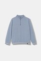 Dětská mikina United Colors of Benetton bez kapuce modrá 32N4C10PS.G.seasonal