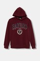 Дитяча кофта United Colors of Benetton з капюшоном бордо 32N4C204U.G.seasonal