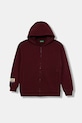 United Colors of Benetton hanorac de bumbac pentru copii print burgundia 3J68C505G.G.seasonal