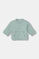 Detská mikina United Colors of Benetton bez kapucne tyrkysová 3JOEA501O.W.seasonal