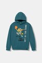 United Colors of Benetton bluza bawełniana dziecięca nadruk turkusowy 3UNIC204Y.G.seasonal