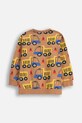 Coccodrillo bluza z bawełną dziecięca ZC5132101CBK brązowy AW25