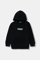 United Colors of Benetton bluza dziecięca z kapturem czarny 3EB5C205B.G.Seasonal