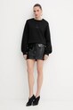 Patrizia Pepe bluza bawełniana 8M1746.J079S czarny AW25