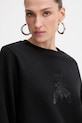 Patrizia Pepe hanorac de bumbac negru 8M1746.J079S
