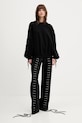 Rotate bluza bawełniana 114390100 czarny AW25