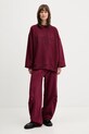 Rotate bluza bawełniana 1143762734 bordowy AW25