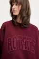 Pamučna dukserica Rotate bordo 1143762734