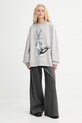 MUNTHE bluza bawełniana LAMI 253111125363 szary AW25