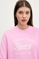 Tommy Jeans pamut melegítőfelső rózsaszín DW0DW20942