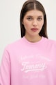 Бавовняна кофта Tommy Jeans рожевий DW0DW20942