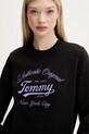 Tommy Jeans pamut melegítőfelső fekete DW0DW20942