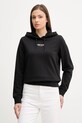 Бавовняна кофта Tommy Jeans з капюшоном чорний DW0DW20943