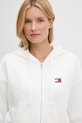 Pamučna dukserica Tommy Jeans bijela DW0DW21147