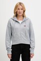 Tommy Jeans pamut melegítőfelső pamut szürke DW0DW21147