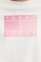 Tommy Jeans pamut melegítőfelső fehér DW0DW21396
