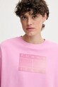 Ruházat Tommy Jeans pamut melegítőfelső DW0DW21396 rózsaszín